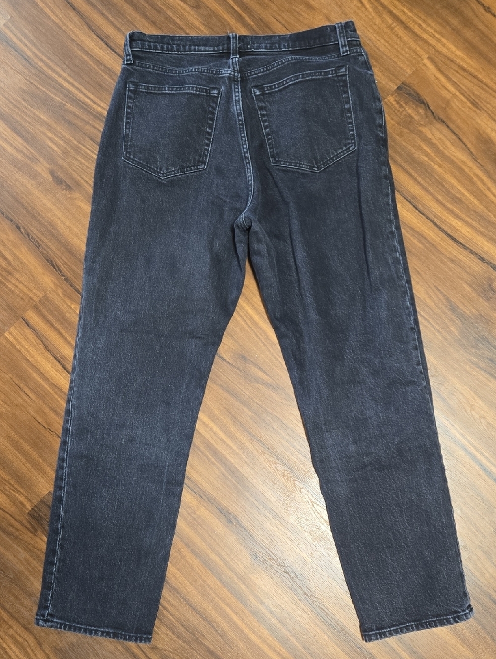 Abercrombie & Fitch The Dad High Rise Denim Black Straight-Leg Jeans Sz 30 - Picture 8 of 8